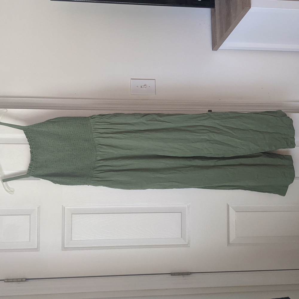 Square Neck Cotton Jumpsuit